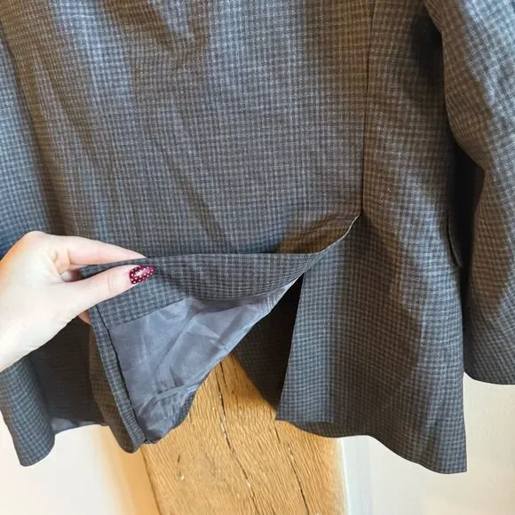 Peter Millar 100% Wool Plaid Gray Blazer Suit Jacket 42R - Picture 10 of 10